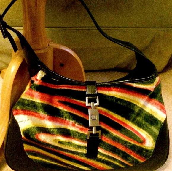 Gucci Handbags - Vintage GUCCI Velvet & Leather "Jackie O" Hobo Bag